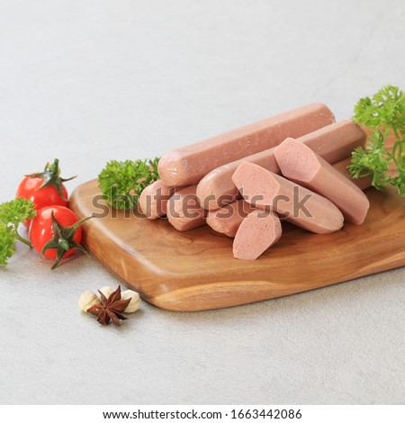 High quality Fresh Chicken Sausages stock photo in HD for your commercial, background image, poster, headline photo on your blog and website