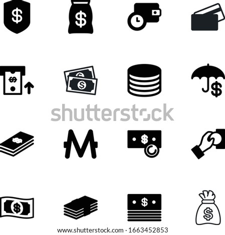 currency vector icon set such as: defend, large, coins, watch, shape, marketing, interface, digital, reataurant, banknote, delivery, pounds, frame, company, monero, work, savings, paper, hand, wallet