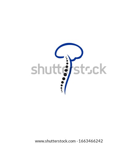 logo brain and spine free vector