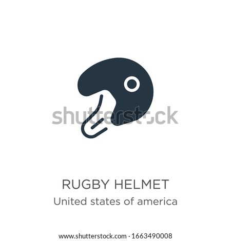 Rugby helmet icon vector. Trendy flat rugby helmet icon from united states of america collection isolated on white background. Vector illustration can be used for web and mobile graphic design, logo, 