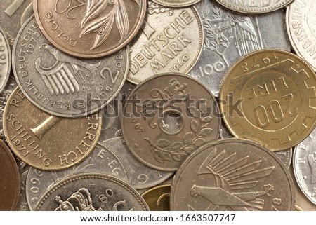 Photo of old european coins