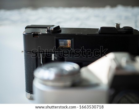 Retro manual camera with leather case