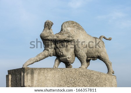 st george statue at Freedom square - Tbilisi, Georgia