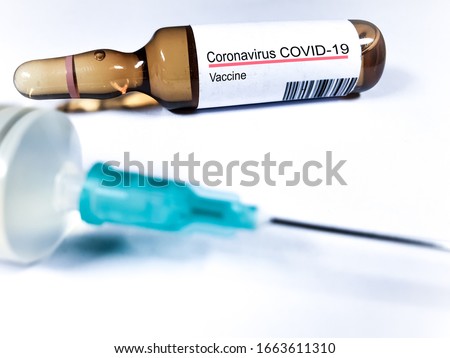 Corona Virus COVID 19 nCov Vaccine Medical Syringe in Hospital Ready for Treatment New Viral infection and prevent Coronavirus Epidemic. Korona Wuhan China Virus 2020 Outbreak. Imunnisation and cure Royalty-Free Stock Photo #1663611310