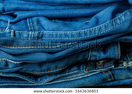 Stack of jeans. Background fashion jeans,Turkey - Middle East, Jeans, Clothing, Denim, Textile