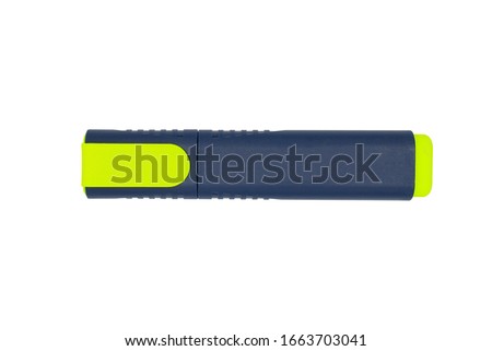 Yellow highlighter isolated on white background