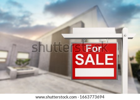 Beautiful urban house with for sale sign