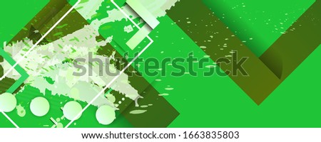 Abstract art brushes green geometric vector background, can be used for cover design, poster
