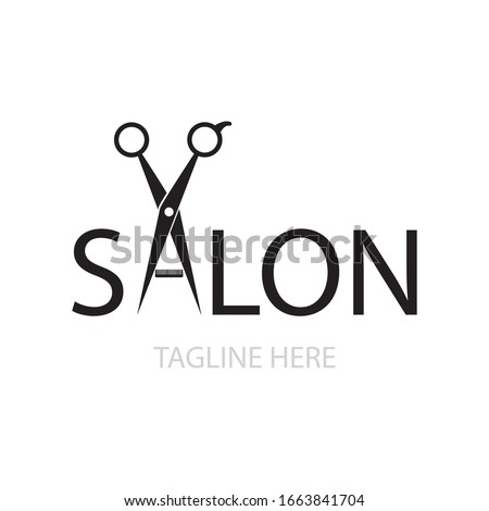 scissors illustration logo vector design