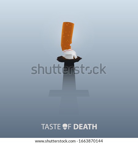 May 31st World No Tobacco Day poster. Cigarette poisoning concept. Stop smoking poster for awareness campaign. Danger from the tobacco infographic. No Smoking Day Banner. Vector Illustration.