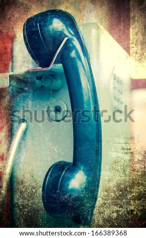 handset in grunge style Royalty-Free Stock Photo #166389368