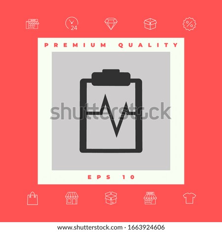 Electrocardiogram symbol icon. Graphic elements for your design