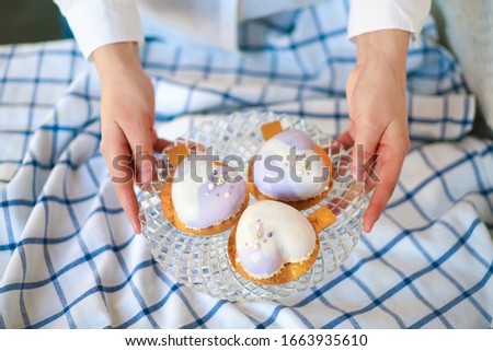 cakes and pastries on the table 