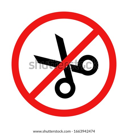 Vector No Scissors Illustration Sign