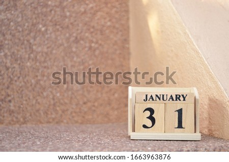 January 31, Empty gravel background. 