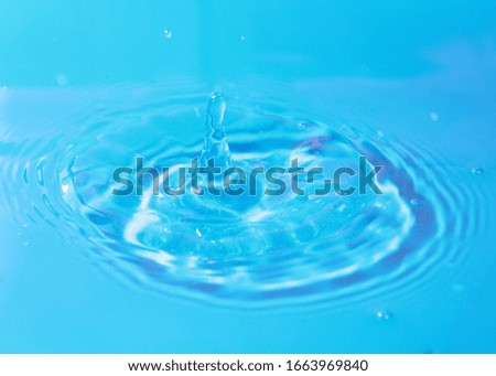 fancy patterns on the surface of the liquid when a drop of water is hit