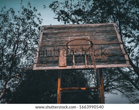 Old basketball court winter flow