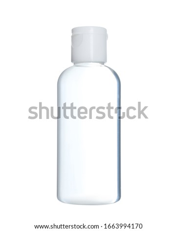 Bottle of antiseptic gel isolated on white Royalty-Free Stock Photo #1663994170