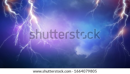 Lightning, thunder cloud dark cloudy sky 