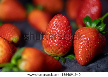 Fresh and delicious red strawberries