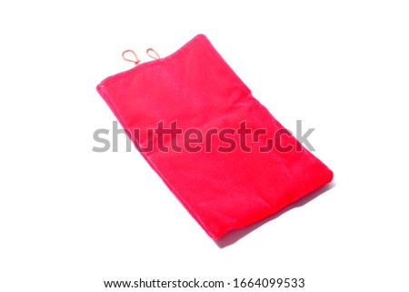 Red bag on a white background for design