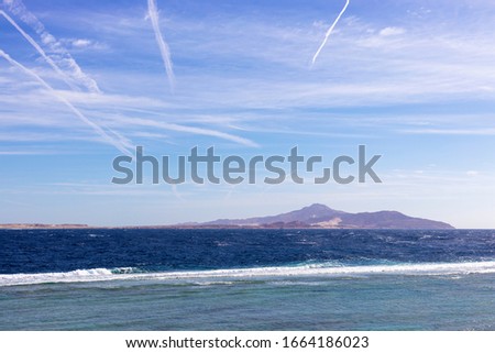 Landscape with Tiran Island in the Red Sea