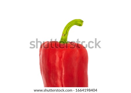 Healthy food. Red pepper in white background. High quality picture.