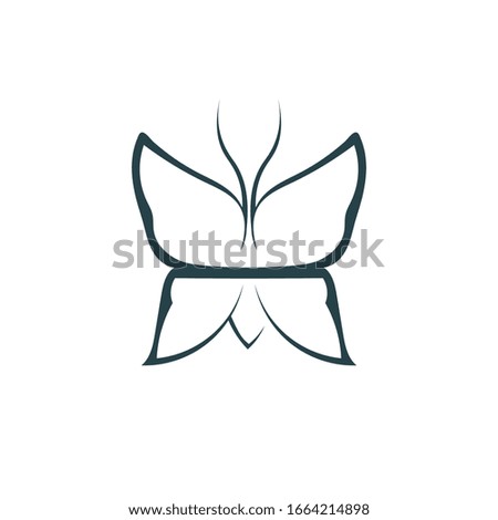 Vector Butterfly conceptual simple colorful icon
