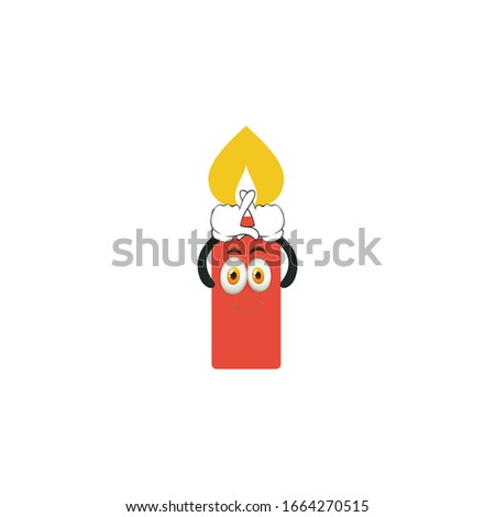 candle cartoon characters design with expression. you can use for stickers, pins, mascot or patches