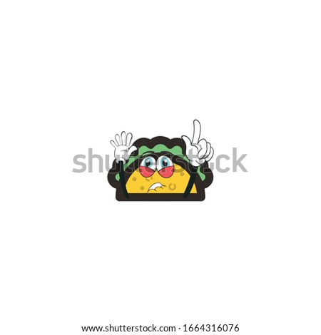 taco cartoon characters design with expression. you can use for stickers, pins, mascot or patches