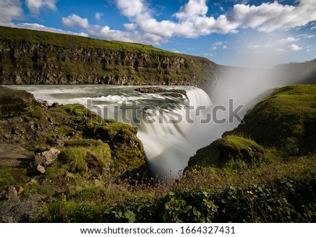 Silk Effect Picture at Dettifoss Waterfall in Iceland During Summer Time
