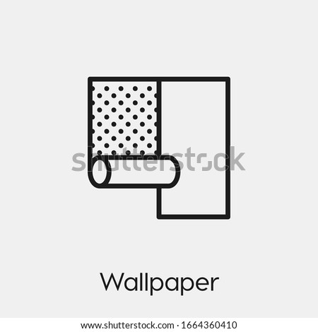 wallpaper icon vector. Linear style sign for mobile concept and web design. wallpaper symbol illustration. Pixel vector graphics - Vector. Royalty-Free Stock Photo #1664360410