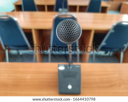 Microphone used in the meeting room
