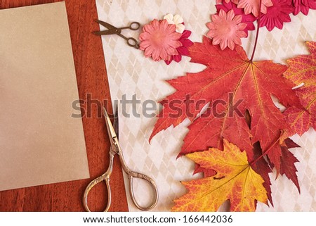 Beautiful art background  with various scrapbooking elements