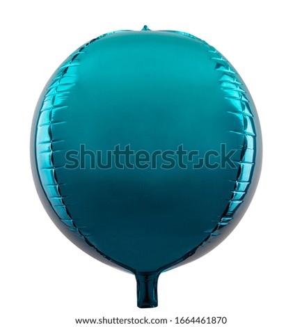 Sphere shape metallic foil balloon in blue color