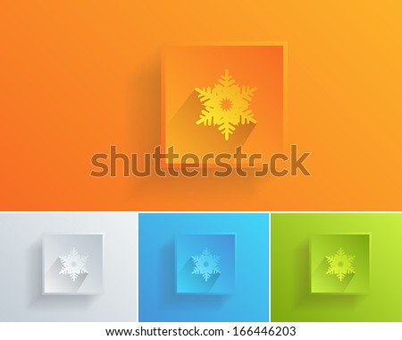 Modern Flat Snowflake Icon