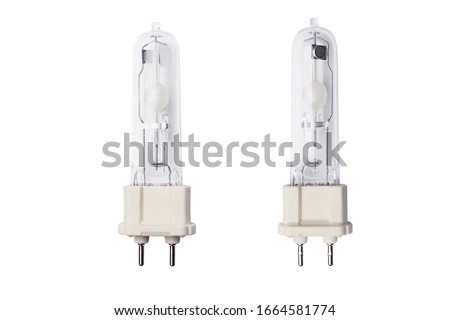 halogen lamp or halogen metal halide lamp is a type of high-intensity discharge isolated on white background .with clipping path
                           Royalty-Free Stock Photo #1664581774
