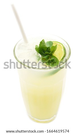 fresh and sweet lemonade with mint