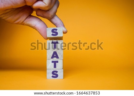 STATS word made with building blocks.
