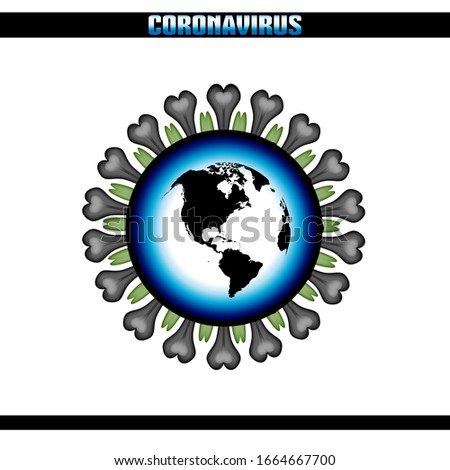Coronavirus. Respiratory virus. Vector illustration.