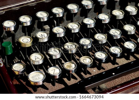 old paper typewriter macro photo