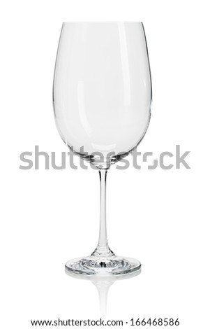 empty goblet glass on white background isolated