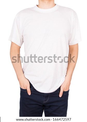 man T-shirt Isolated on white background