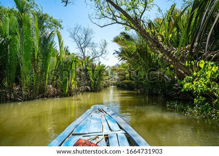 The Mekong Delta in Vietnam is a vast maze of rivers, swamps and islands, floating markets, Boats are the main means of transportation, and tours of the region.