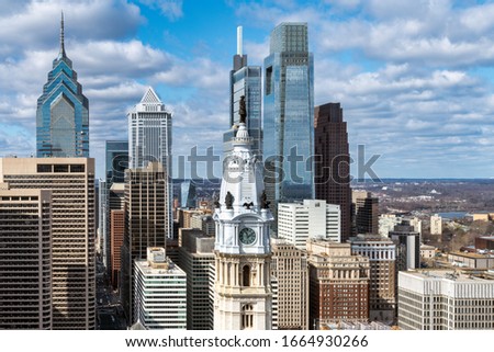 Philadelphia urban skyline and cityscape