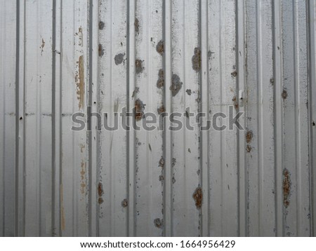 closeup of old zinc industrial wall texture background.
