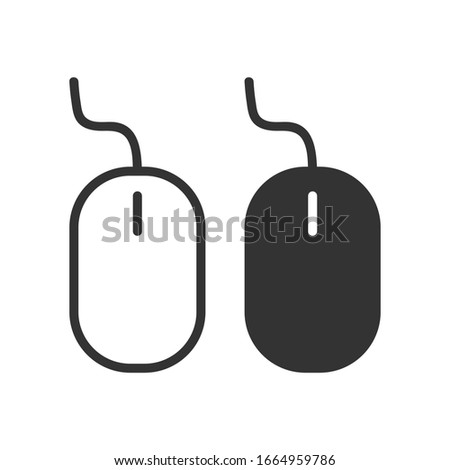Computer mouse icons set on blank background. Vector illustration.