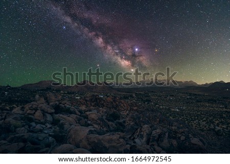 Joshua Tree National park galaxy sky night beautiful epic rocky mountain landscape nightscape milky way stars starry night