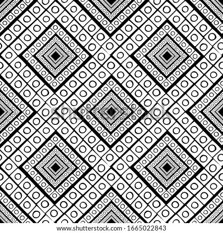 Seamless pattern with hand drawn rhombs. Doodle. Vector illustration. EPS 10