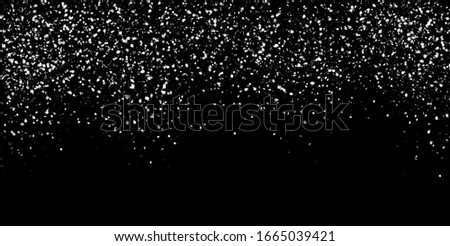 Snowfall on a black background 